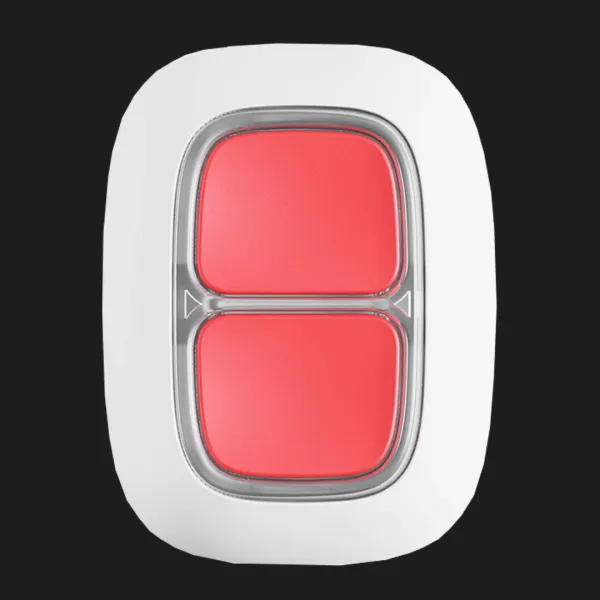 Бездротова тривожна кнопка Ajax DoubleButton (White)
