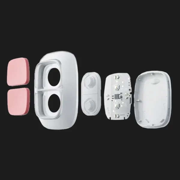 Бездротова тривожна кнопка Ajax DoubleButton (White)