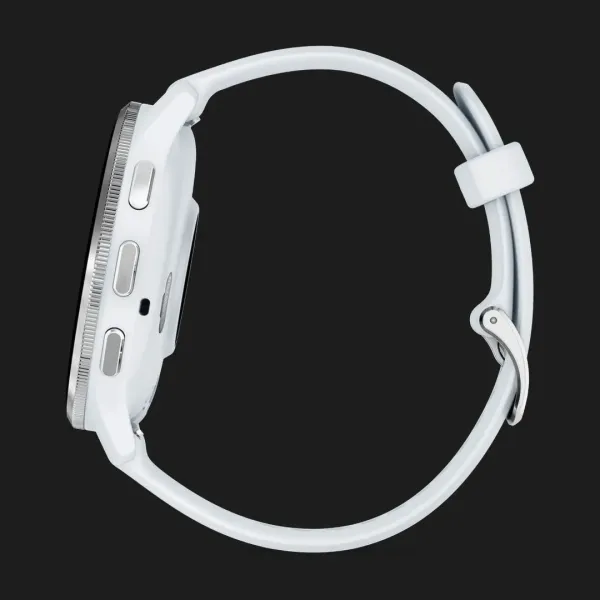 Garmin Venu 3 Silver Stainless Steel Bezel with Whitestone Case and Silicone Band