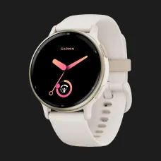 Garmin Vivoactive 5 Cream Gold Aluminum Bezel with Ivory Case and Silicone Band