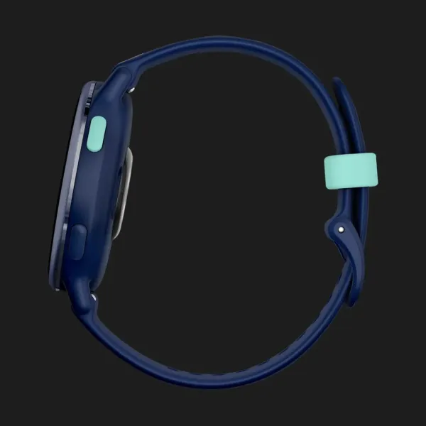 Garmin Vivoactive 5 Metallic Navy Aluminum Bezel with Navy Case and Silicone Band