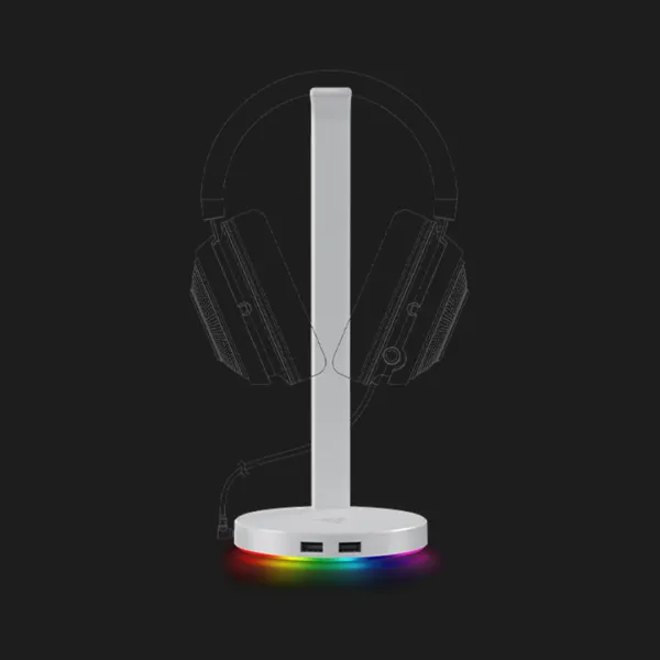 Підставка для навушників Razer Base Station V2 Chroma (Mercury) (RC21-01510300-R3M1) (UA)