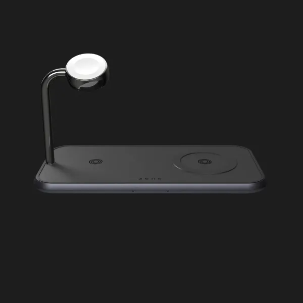 Беспровідна зарядка Zens Dual + Watch Aluminium Wireless Charger (Black) (ZEDC05BM/00)