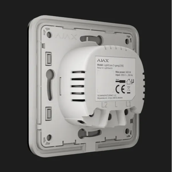 Вимикач двоклавішний Ajax LightSwitch (Black)