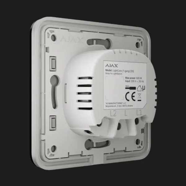 Вимикач одноклавішний Ajax LightSwitch (Black)