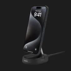 Безпровідна зарядка Belkin 15 Вт Magnetic Stand Qi2 (Black)