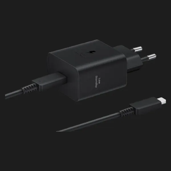 Блок живлення Samsung 45W Travel Adapter (with Type-C cable) (Black)
