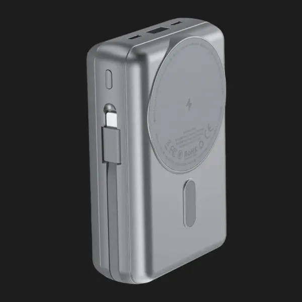 Power Bank WiWU Trunk Series Magnetic Wireless charging 20000mAh, 22,5w (PP04) (Silver)