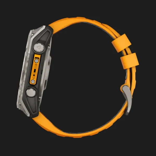 Garmin Fenix 8 51mm AMOLED Sapphire Titanium with Spark Orange/Graphite Silicone Band (010-02905-10/11)