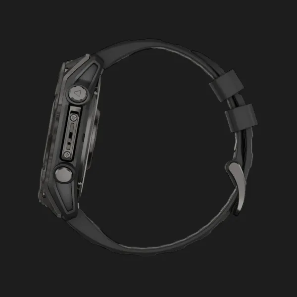 Garmin Fenix 8 51mm AMOLED Sapphire Carbon Gray DLC Titanium with Black/Pebble Gray Silicone Band (010-02905-20/21)