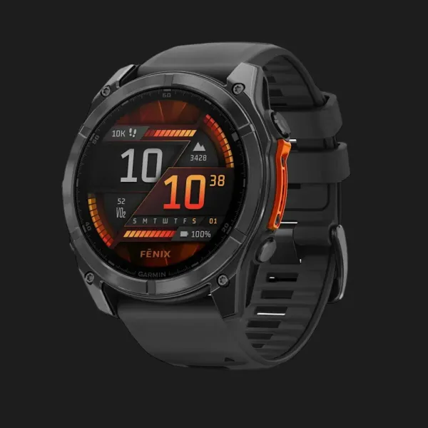 Garmin Fenix 8 51mm AMOLED Slate Gray with Black Silicone Band (010-02905-00)