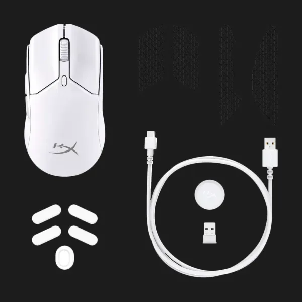 Ігрова миша HyperX Pulsefire Haste 2 mini RGB USB-A/WL/BT (White) (UA)