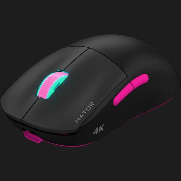 Ігрова миша HATOR Quasar 2 ULTRA 4K Wireless (Black/Pink) (HTM570BP) (UA)