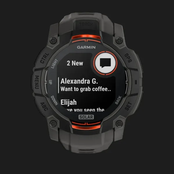 Garmin Instinct 3 50mm Solar Black with Charcoal Band