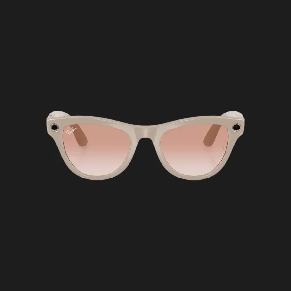 Смарт-окуляри Ray-Ban Meta Skyler Shiny Chalky Gray/Cinnamon Pink Gradient (RW4010 670013 52-20)