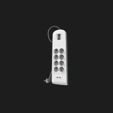 Мережевий фільтр Belkin 8хТип F, 3x1.5мм кв, 16А, 2xUSB-A 2.4A, з захистом від перенапруги,2м (White)