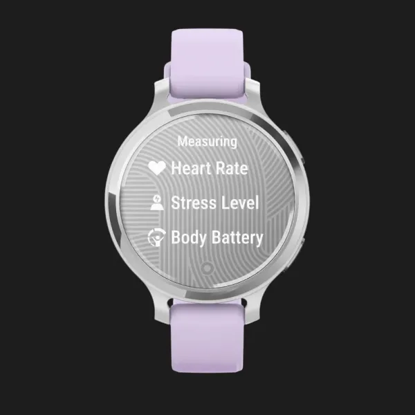 Garmin Lily 2 Active Silver with Purple Jasmine Silicone Band
