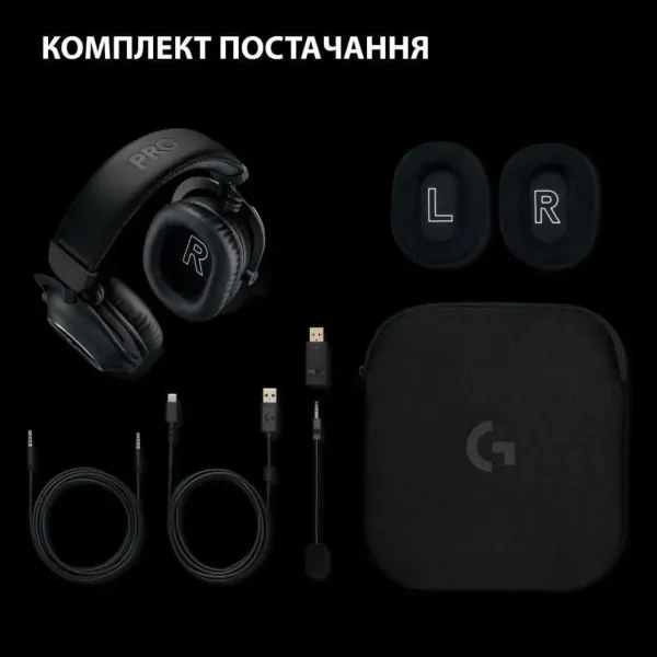 Ігрові навушники Logitech G Pro X2 Wireless LightSpeed (Black) (EU)