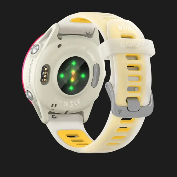Garmin Forerunner 570 42mm Raspberry Aluminum with Translucent Bone/Mango Band