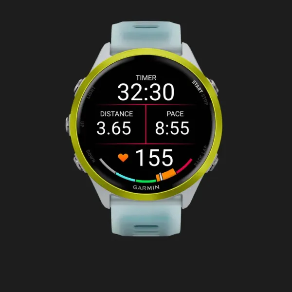 Garmin Forerunner 570 47mm Amp Yellow Aluminum with Translucent Whitestone/Turquoise Band