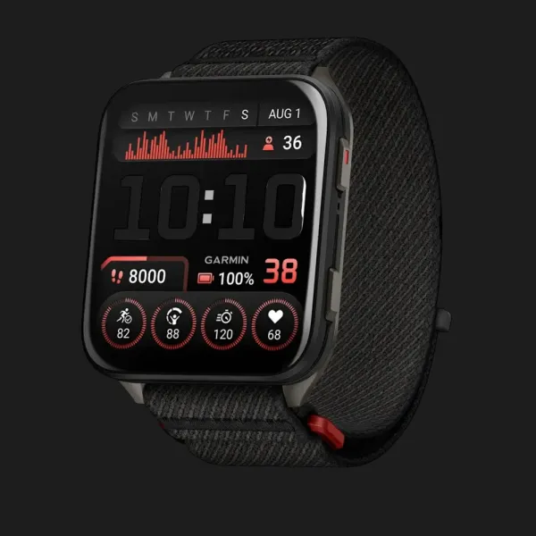 Garmin Venu X1 Black with Slate Titanium Caseback and Black ComfortFit Nylon Band (010-02980-00/02)