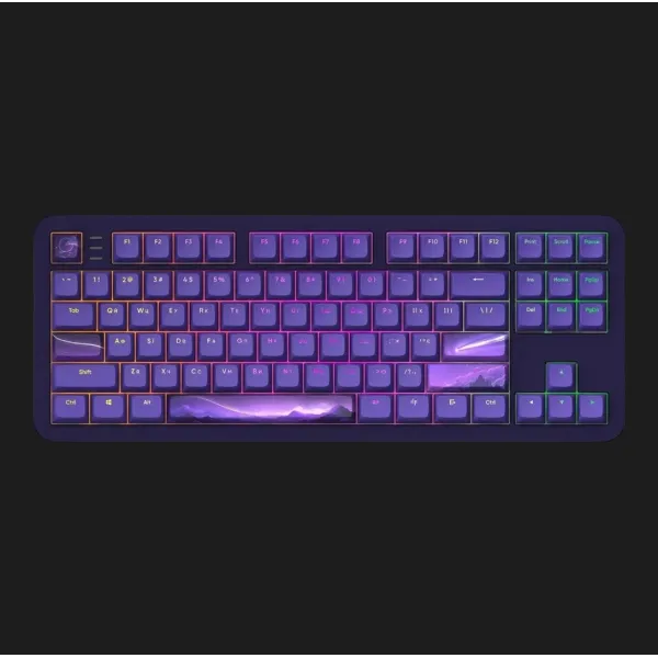 Клавіатура ігрова Dark Project ALU87 Celestial ENG/UA (Black/Dark Purple) (UA)