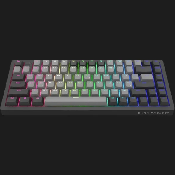 Клавіатура ігрова Dark Project KD83A Gateron Cap Teal ENG/UA (Black/Gray) (UA)