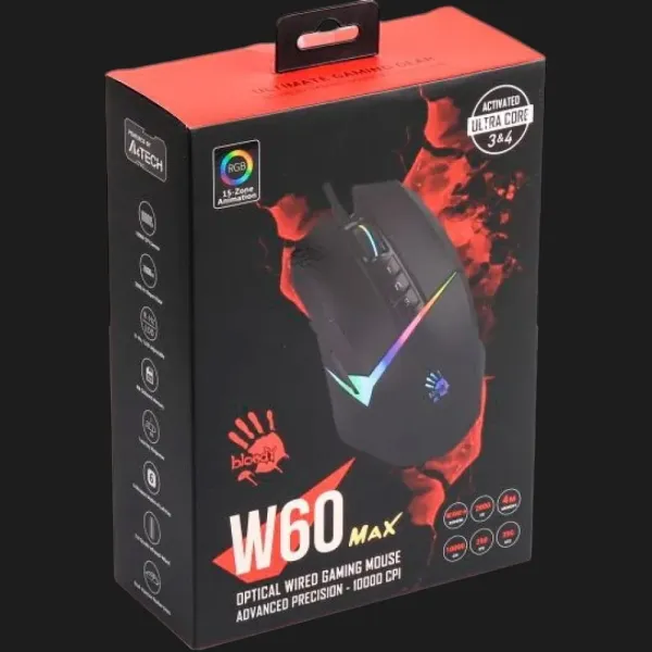 Ігрова миша Bloody W60 Max (Stone Black) (UA)