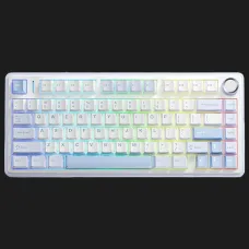 Клавіатура ігрова AULA F75 Wireless (White/Blue)