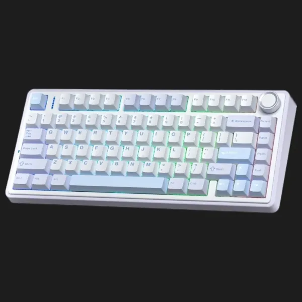 Клавіатура ігрова AULA F75 Wireless (White/Blue)