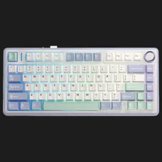 Клавіатура ігрова AULA F75 Wireless (White/Lilac)
