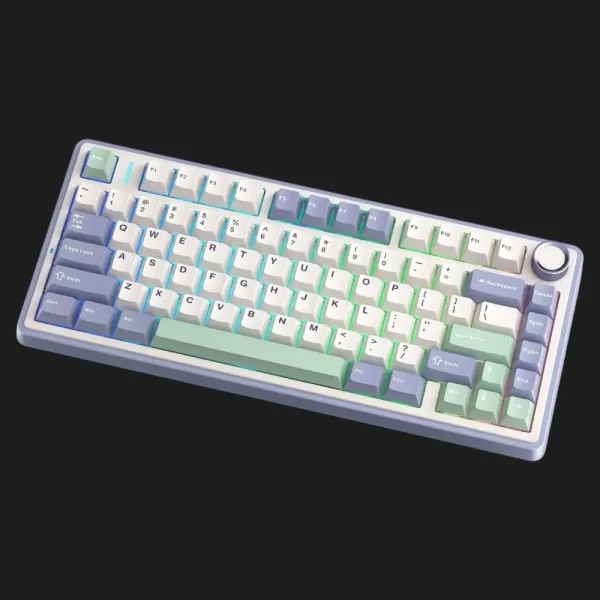 Клавіатура ігрова AULA F75 Wireless (White/Lilac)