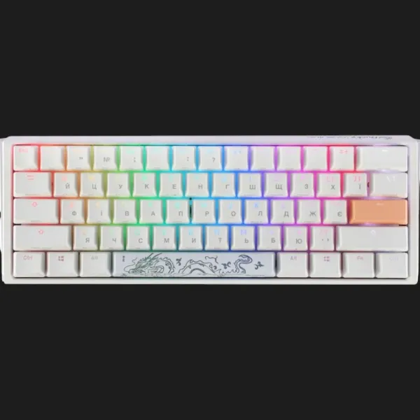 Клавіатура ігрова Ducky One 3 Mini Cherry MX Silent red RGB (White) (UA)