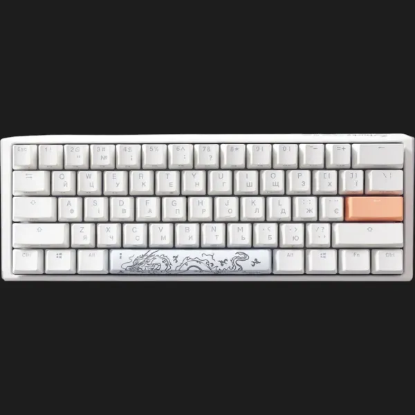 Клавіатура ігрова Ducky One 3 Mini Cherry MX Silent red RGB (White) (UA)