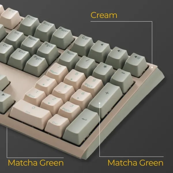 Клавіатура ігрова Ducky One 3 Cherry MX Red (Matcha Cream) (UA)