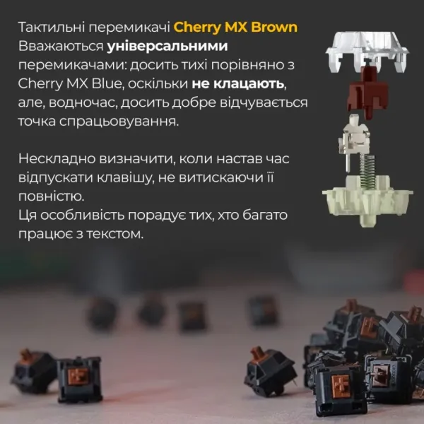 Клавіатура ігрова Ducky One 3 Mini Cherry MX Brown RGB (Black) (UA)