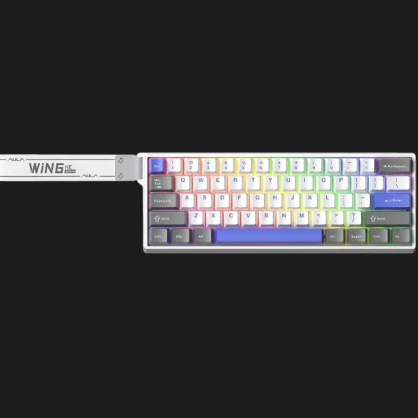 Клавіатура ігрова AULA WIN68 HE Max (White Blue) (UA)