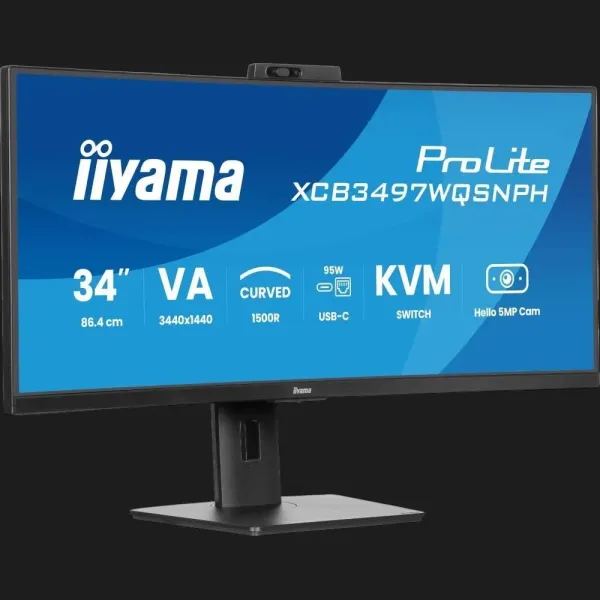 Монітор iiyama 34" VA 120Hz XCB3497WQSNPH-B1 (UA)