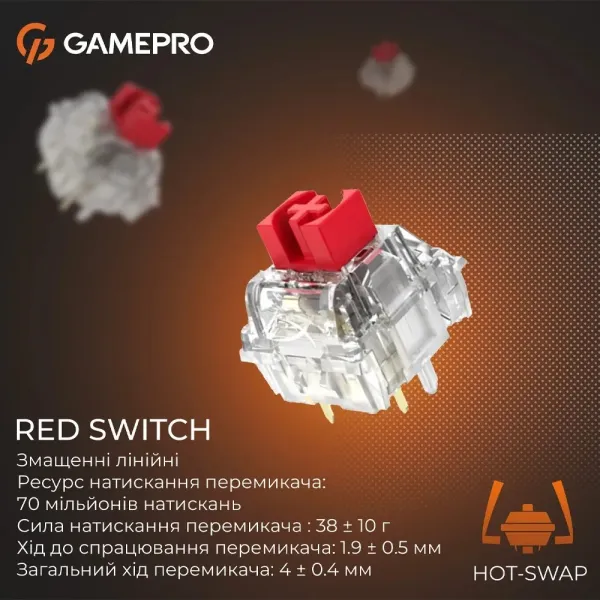 Ігрова клавіатура Gamepro Genesis Silverlight (White) (UA)