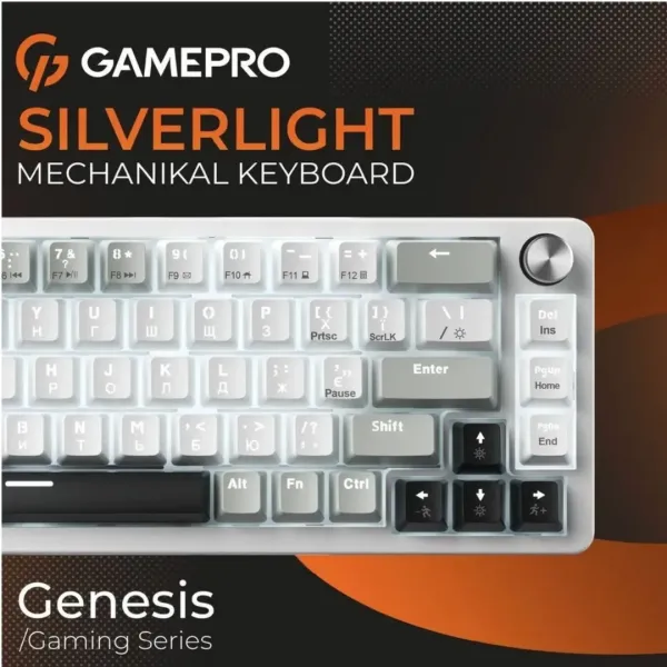 Ігрова клавіатура Gamepro Genesis  Silverlight (MK116) (White) (UA)