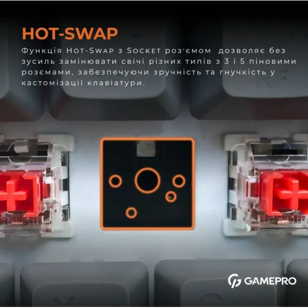 Ігрова клавіатура Gamepro Asgard Fenrir (Black) (MK130G Pro) (UA)