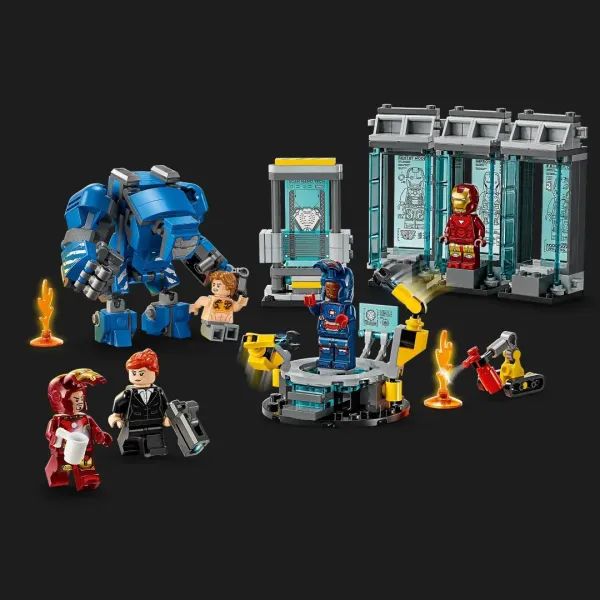 Конструктор LEGO Marvel Лабораторія Залізної Людини: зал обладунків (76315)