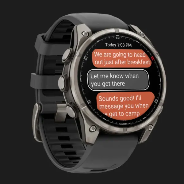Garmin Fenix 8 Pro 47mm AMOLED Sapphire Titanium with Graphite/Black Silicone Band
