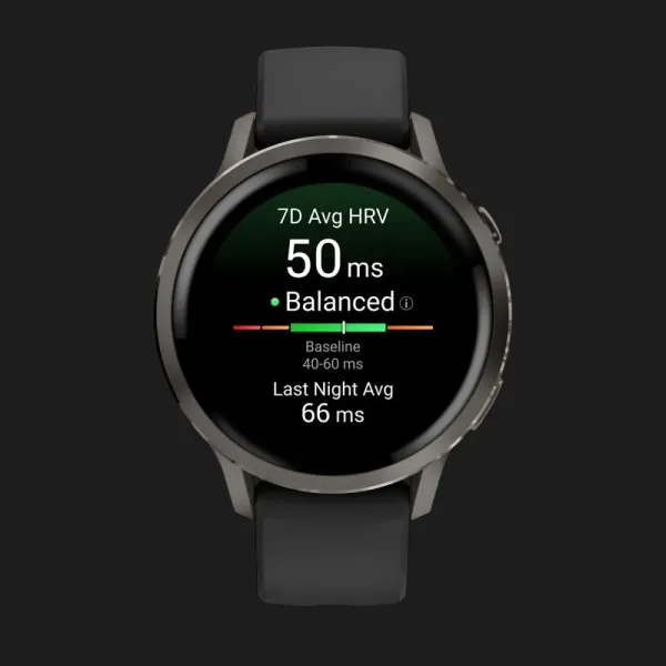 Garmin Venu 4 41mm Slate with Black Silicone Band