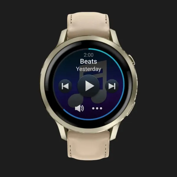 Garmin Venu 4 41mm Lunar Gold with Bone Silicone Band and Light Sand Leather Band