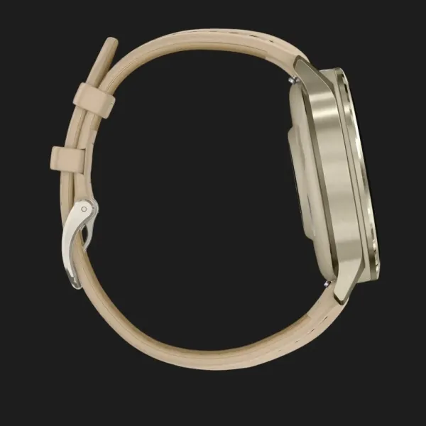 Garmin Venu 4 41mm Lunar Gold with Bone Silicone Band and Light Sand Leather Band