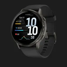 Garmin Venu 4 45mm Slate with Black Silicone Band
