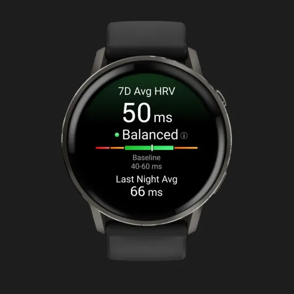 Garmin Venu 4 45mm Slate with Black Silicone Band