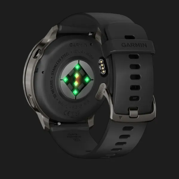 Garmin Venu 4 45mm Slate with Black Silicone Band