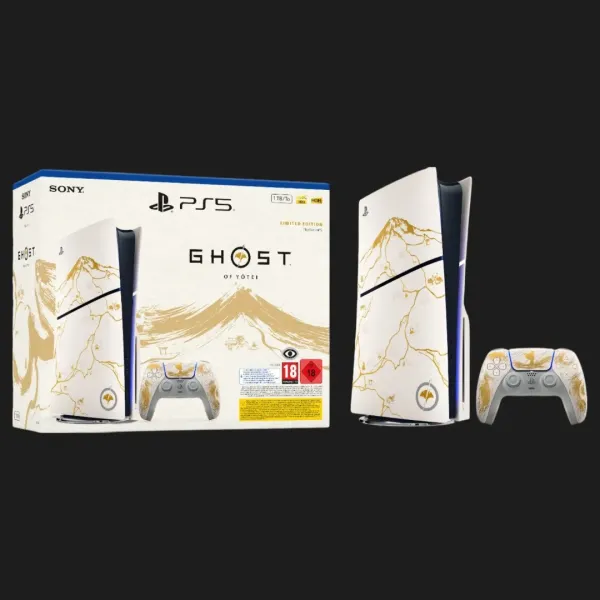 Ігрова приставка Sony PlayStation 5 Slim (Blu-Ray) (Ghost of Yotei Gold Limited Edition Bundle) (1TB)